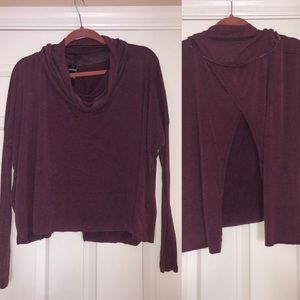 Jersey crop turtle neck